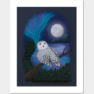 Magical Snowy Owl (Alternate) Posters and Art